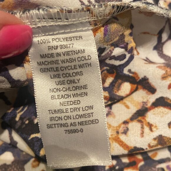 Ladies Worthington Printed blouse Size 0X - Picture 5 of 5